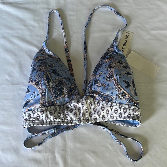 Lucky Brand Blossom Banded Bralette Bikini Top TOP ONLY size L NWT - Picture 4 of 9